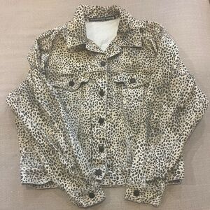 Alexander Wang Game Cheetah Print Denim Jacket